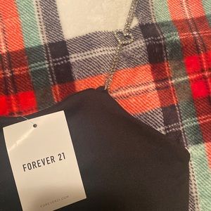 NWT Forever 21 Rhinestone Heart Strap ❤️ Black Crop Top